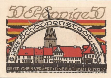 Аверс банкноты 50 fenigów Część 4 (Niemcy) 1921