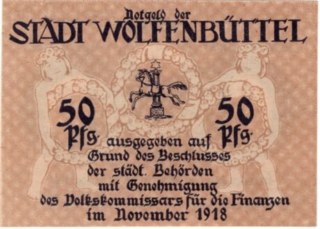 Реверс банкноты 50 fenigów (Niemcy) 1918