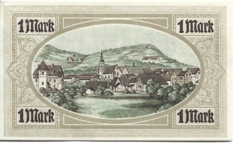 Реверс банкноты 1 marka (Niemcy) 1918