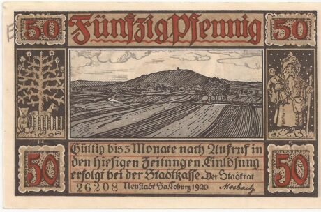 Аверс банкноты 50 fenigów (Niemcy) 1920