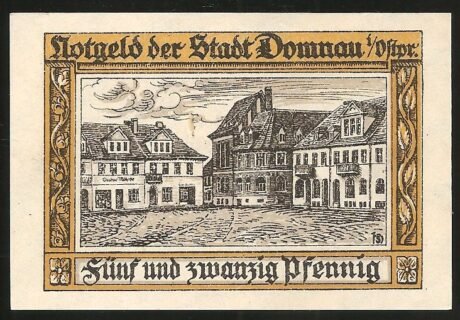 Реверс банкноты 25 fenigów (Niemcy) 1921