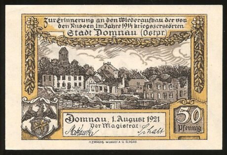 Аверс банкноты 50 fenigów (Niemcy) 1921