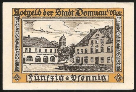 Реверс банкноты 50 fenigów (Niemcy) 1921