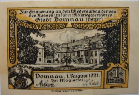 Аверс банкноты 1 marka (Niemcy) 1921