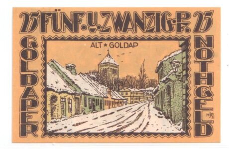 Реверс банкноты 25 fenigów (Niemcy) 1921