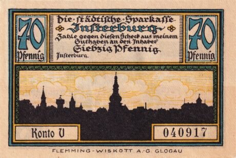 Аверс банкноты 70 fenigów Sparkasse (Niemcy)