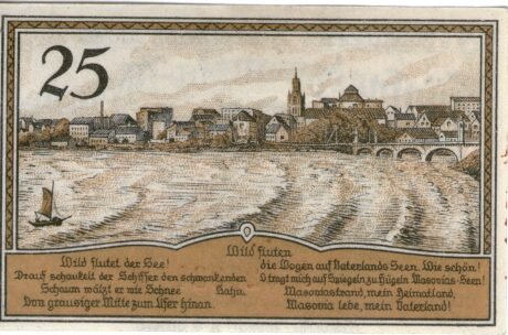 Реверс банкноты 25 fenigów (Niemcy) 1920