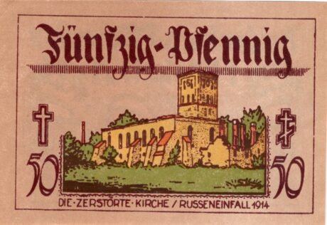 Реверс банкноты 50 fenigów (Niemcy) 1921