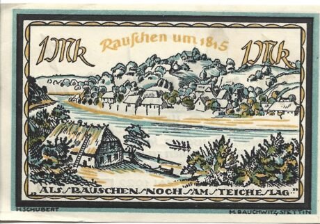 Реверс банкноты 1 marka (Niemcy) 1922