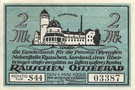 Аверс банкноты 2 marki (Niemcy) 1922