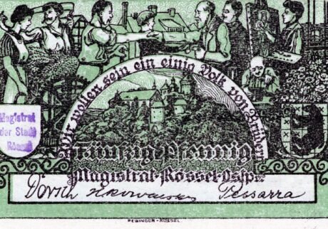 Аверс банкноты 50 fenigów (Niemcy) 1920