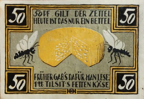 Реверс банкноты 50 fenigów (Niemcy) 1921