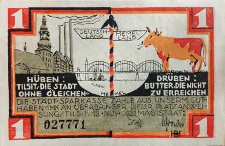 Аверс банкноты 1 marka (Niemcy) 1921