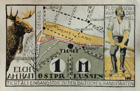 Реверс банкноты 1 marka (Niemcy) 1921