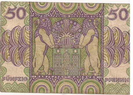 Реверс банкноты 50 пфеннигов (Германия) 1920 года