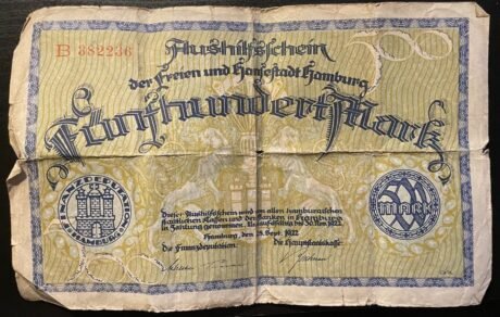 Аверс банкноты 500 marek (Niemcy) 1922