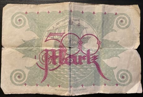 Реверс банкноты 500 marek (Niemcy) 1922