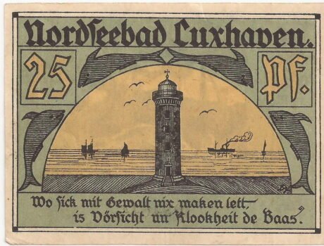 Реверс банкноты 25 fenigów (Niemcy) 1921