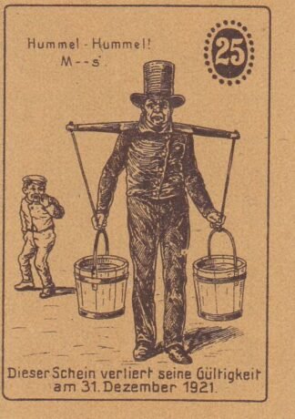 Реверс банкноты 25 fenigów Alte Diele (Niemcy) 1921