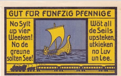 Реверс банкноты 50 пфеннигов Lehrerseminar Steinhauerdamm (Германия)