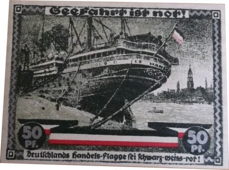 Реверс банкноты 50 fenigów Kultur und Sportwoche Hamburg (Niemcy) 1921