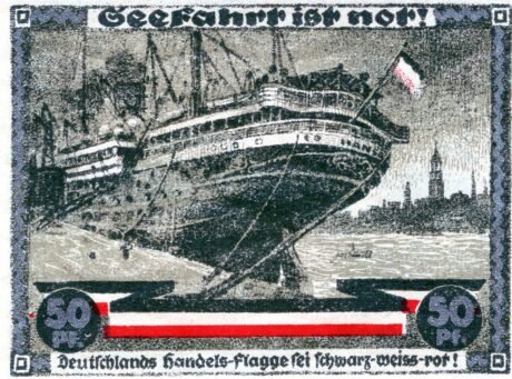 Реверс банкноты 50 fenigów Kultur und Sportwoche Hamburg (Niemcy) 1921