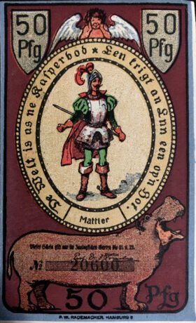 Аверс банкноты 50 fenigów Zoologischer Garten (Niemcy) 1922