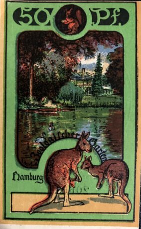 Реверс банкноты 50 fenigów Zoologischer Garten (Niemcy) 1922