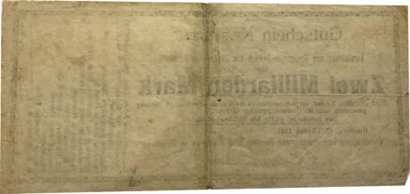 Реверс банкноты 2 000 000 000 marek Vereinigung von Hamburger Banken und Bankiers (Niemcy) 1923