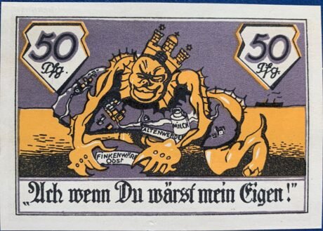 Реверс банкноты 50 пфеннигов (Германия) 1921 года