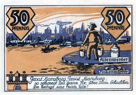 Реверс банкноты 50 fenigów (Niemcy) 1921