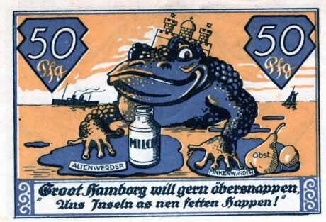 Реверс банкноты 50 fenigów (Niemcy) 1921