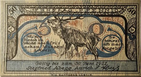 Аверс банкноты Moneta 50 fenigów Siegfried Abegg (Niemcy) 1921