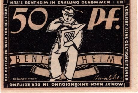 Аверс банкноты 50 fenigów (Niemcy)