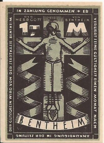 Аверс банкноты 1 marka (Niemcy) 1921