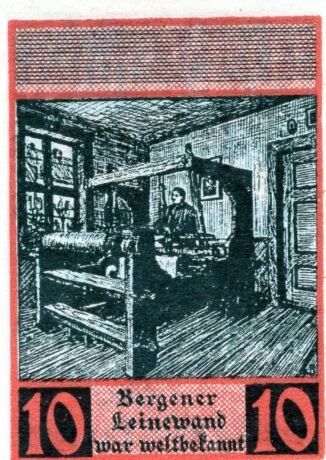 Реверс банкноты 10 fenigów Gemeinde-Sparkasse (Niemcy) 1922