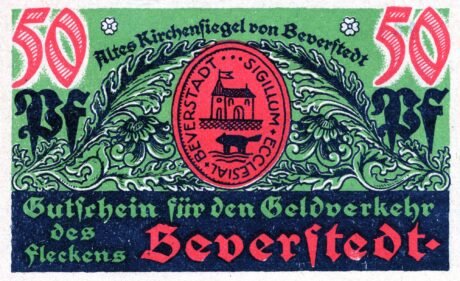 Реверс банкноты 50 fenigów (Niemcy) 1922