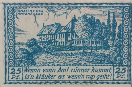 Реверс банкноты 25 пфеннигов (Германия)