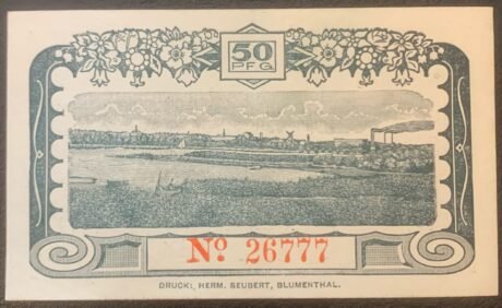 Реверс банкноты 50 fenigów (Niemcy) 1920