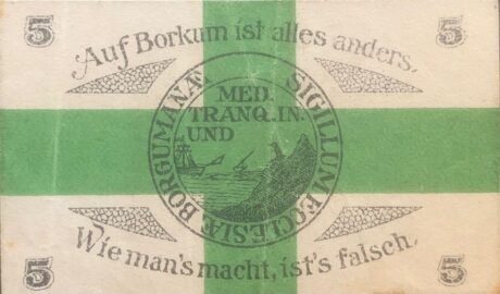 Реверс банкноты 5 пфеннигов (Германия) 1918 года