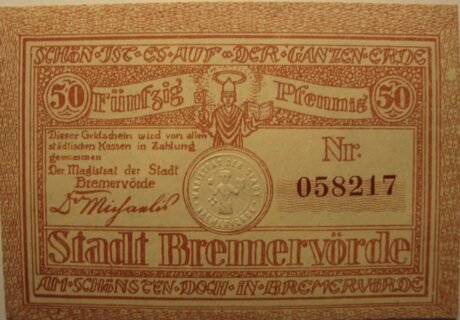 Аверс банкноты 50 пфеннигов (Германия)