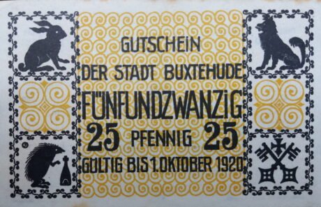 Аверс банкноты 25 fenigów (Niemcy) 1919