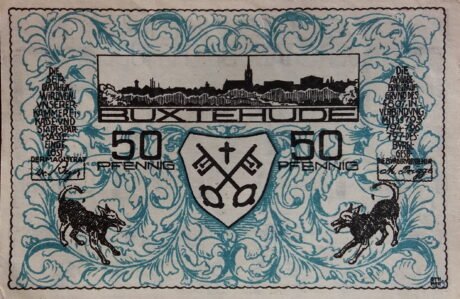 Реверс банкноты 50 fenigów (Niemcy)