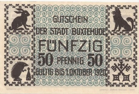 Аверс банкноты 50 fenigów (Niemcy) 1919