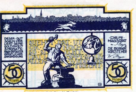 Реверс банкноты 50 fenigów (Niemcy) 1920