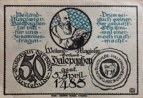 Реверс банкноты 50 fenigów (Niemcy) 1921