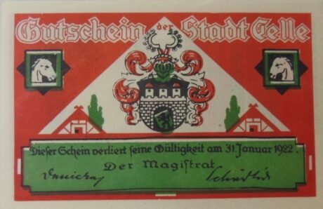 Аверс банкноты 75 пфеннигов (Германия) 1922 года