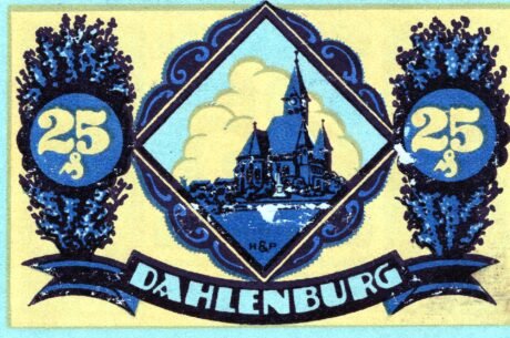 Реверс банкноты 25 fenigów (Niemcy) 1921