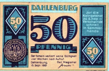 Аверс банкноты 50 fenigów (Niemcy) 1921