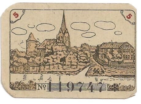 Реверс банкноты 5 fenigów Sparkasse (Niemcy) 1920